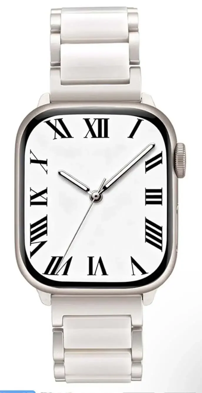 V-MORO Stainless Steel and Resin Apple Watch Band for Women